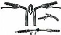 Viper Bars w/ Dakota Digital Gauge Options - Motorcycle Hand Controls Handlebar System